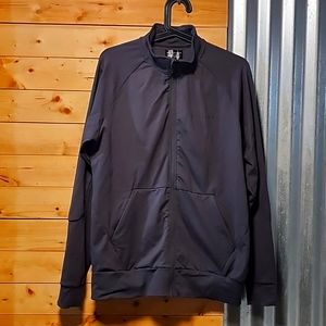 Alphalete Men's Premium Track Jacket Grey Obsidian Size Medium